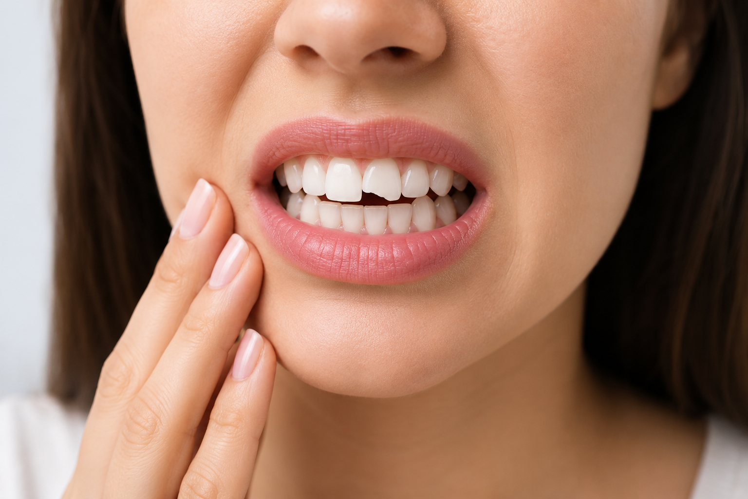Broken or chipped tooth — placeholder photo, replace with your own