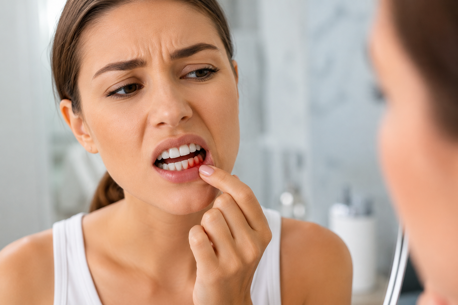Bleeding gums or trauma — placeholder photo, replace with your own